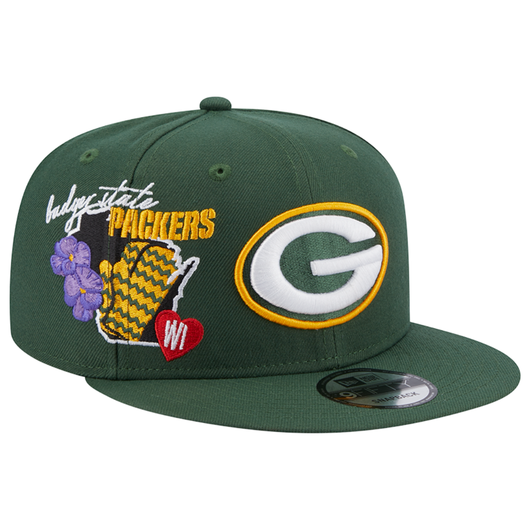 Green Bay Packers 2022 Sideline Ink Dye 9FIFTY Snapback Hat – Fan Cave