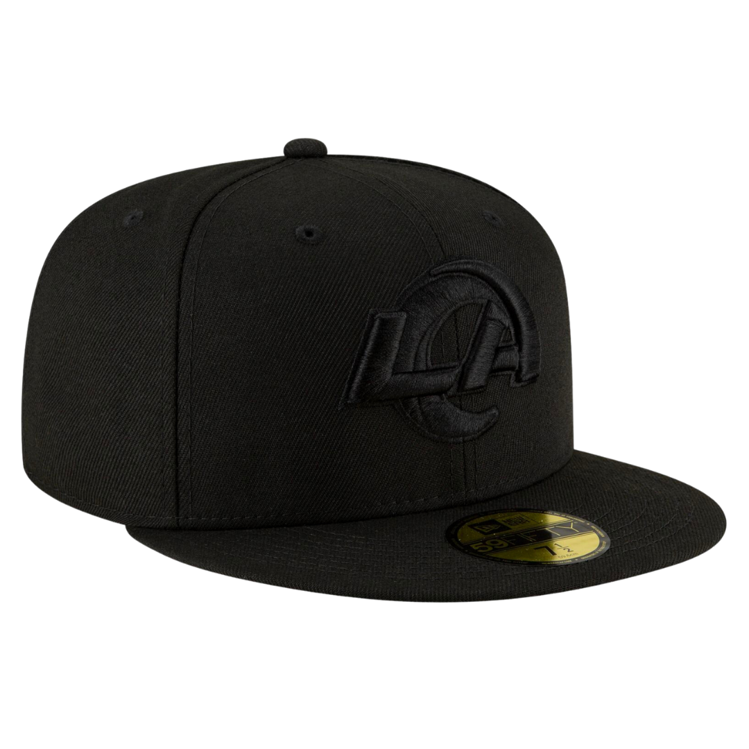 Los Angeles Rams Black on Black 59FIFTY Fitted Hat – Fan Cave