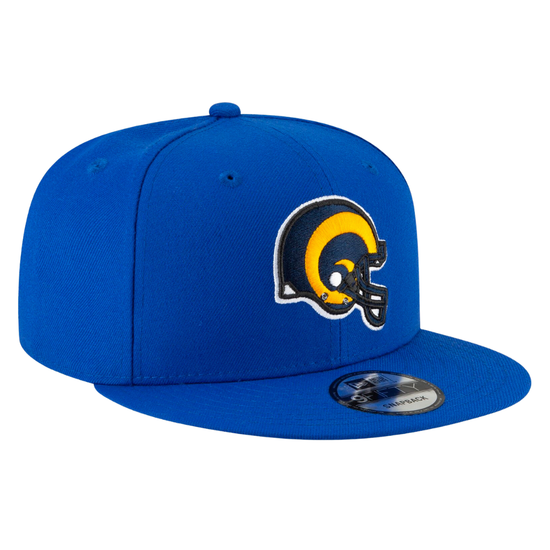 New Era Los Angeles Rams Helmet 9FIFTY Majestic Blue Snapback Hat