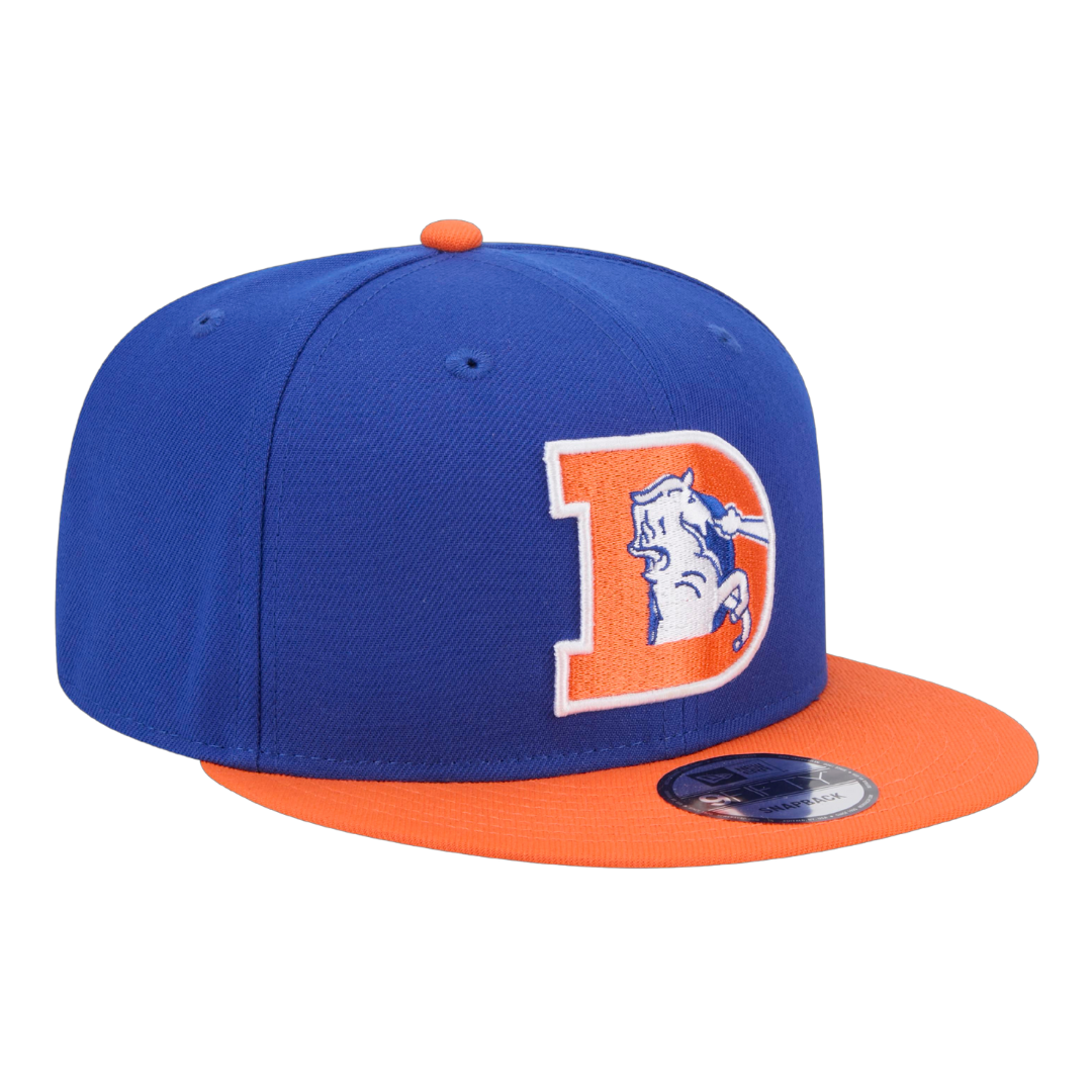 Denver Broncos Official Team Color 2Tone New Era Orange/Blue 9FIFTY  Adjustable Snapback Hat