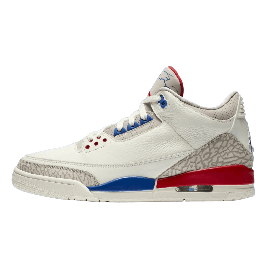 Jordan 3 red and blue online