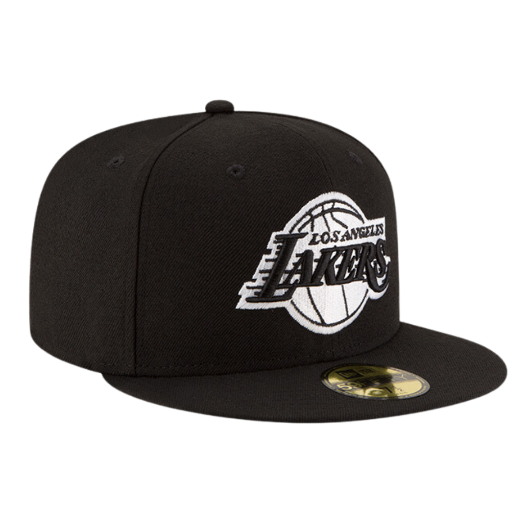 LOS ANGELES LAKERS BLACK & WHITE 59FIFTY FITTED (Black) – West Wear