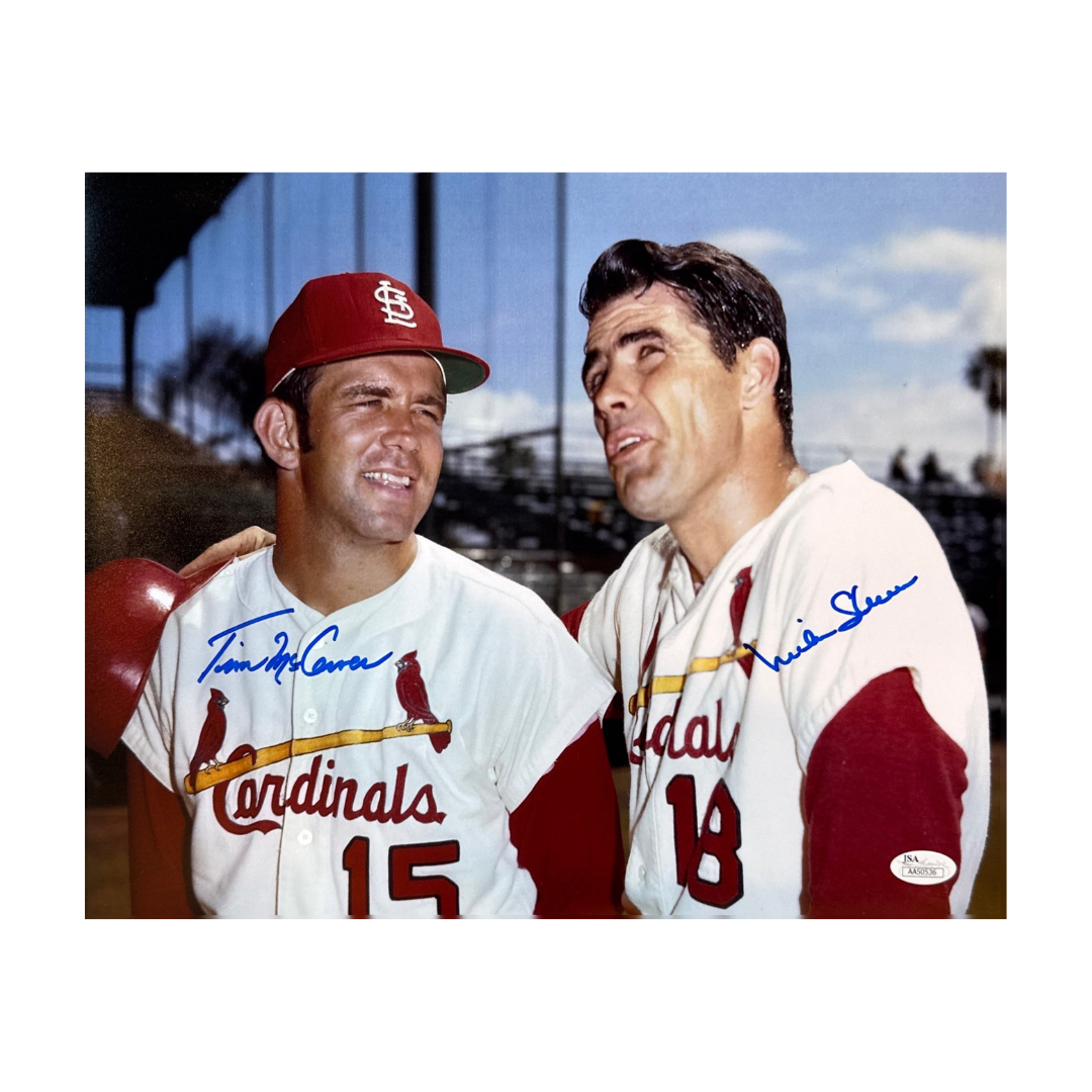 Mike Shannon And Tim McCarver St Louis Cardinals Dual Autographed 11x1 –  Fan Cave
