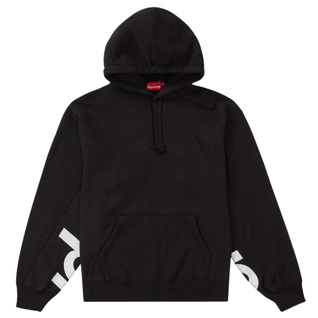 Supreme Cropped Panels Hoodie Black