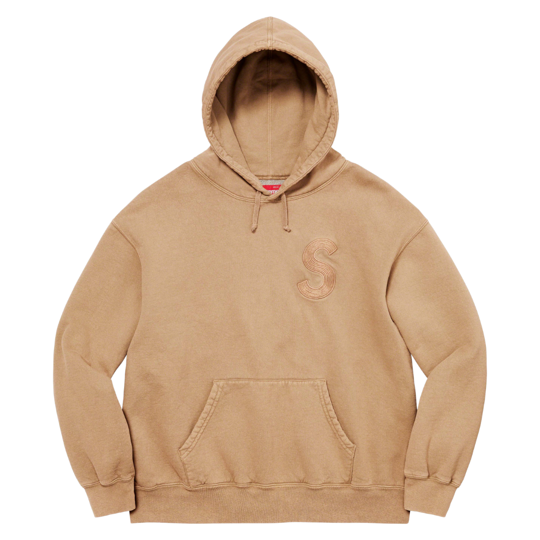 Supreme Overdyed S Logo Hoodie - Tan – Fan Cave