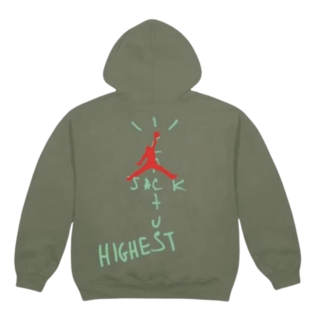 Travis Scott Jordan Cactus Jack Highest Hoodie Olive Fan Cave