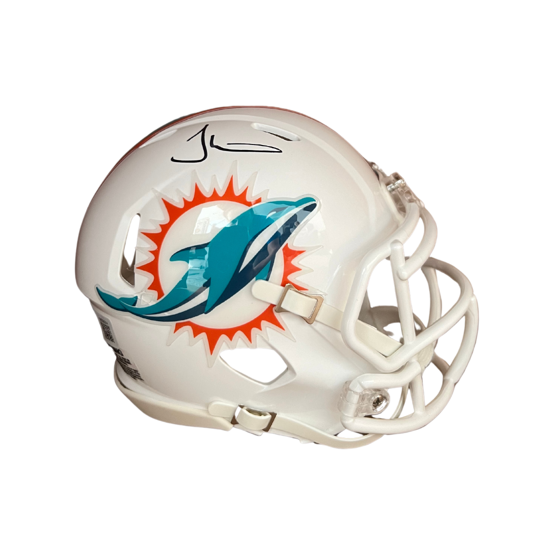 Tyreek Hill of the Miami Dolphins autographed Mini football outlets helmet w/COA