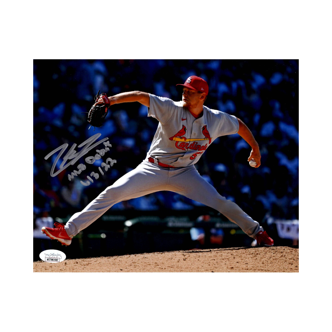 Jack Flaherty St. Louis Cardinals Autographed 16 x 20 Pitching in