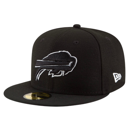 Buffalo Bills Black & White Logo New Era 59FIFTY Fitted Hat