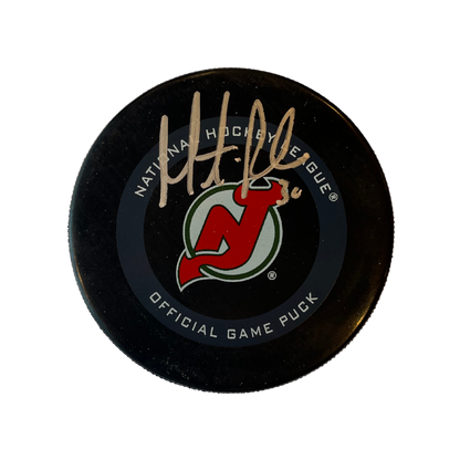 Martin Brodeur New Jersey Devils Autographed Official Game Puck - JSA Basic COA