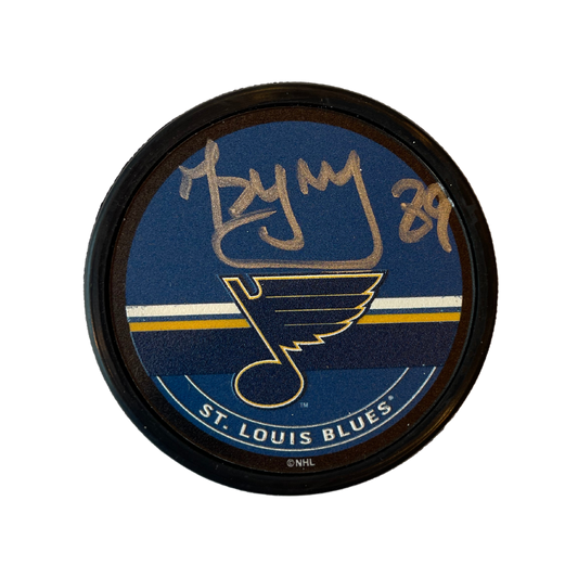 Pavel Buchnevich St Louis Blues Autographed Fan Cave Exclusive Signature Puck - JSA COA