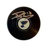 Robert Thomas St Louis Blues Autographed Logo Puck - JSA COA