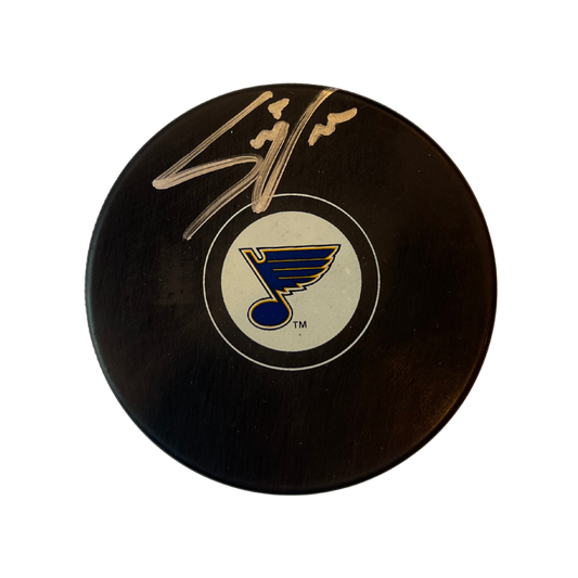 Steve Ott St Louis Blues Autographed Logo Puck - Fan Cave COA