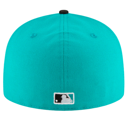 Florida Marlins 1997 World Series Patch 2Tone New Era Teal/Black 59FIFTY Fitted Hat