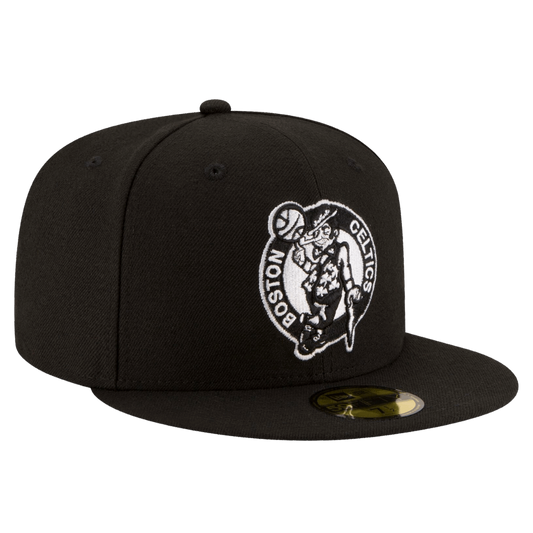 Boston Celtics Black & White Logo New Era 59FIFTY Fitted Hat