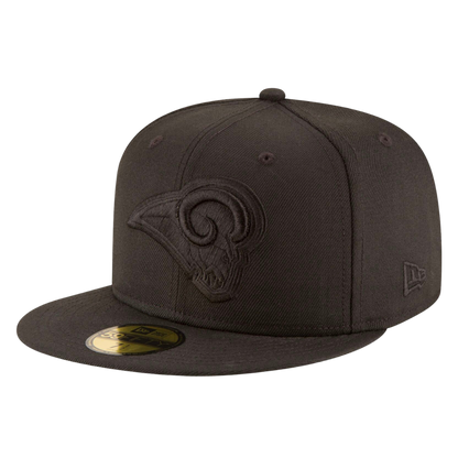 Los Angeles Rams Black on Black New Era 59FIFTY Fitted Hat