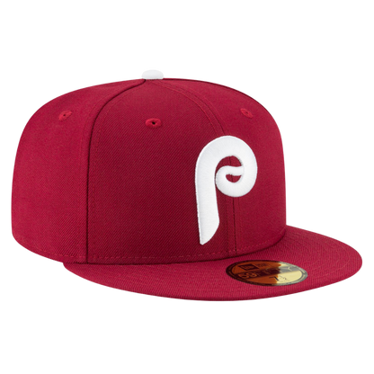 Philadelphia Phillies Cooperstown Collection Wool New Era Maroon 59FIFTY Fitted Hat