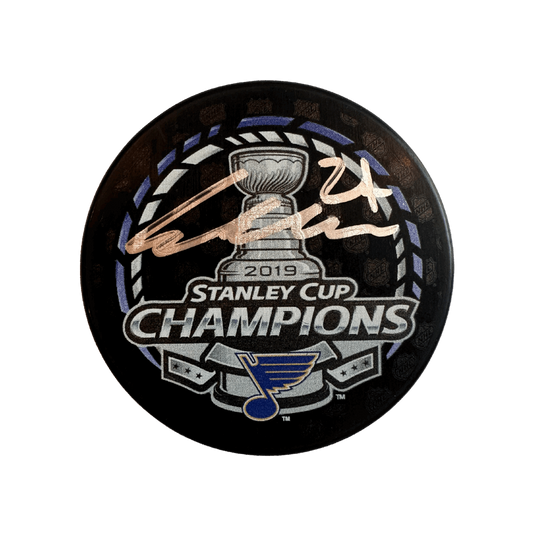 Alex Pietrangelo St Louis Blues Autographed 2019 Stanley Cup Champions Logo Puck - JSA COA