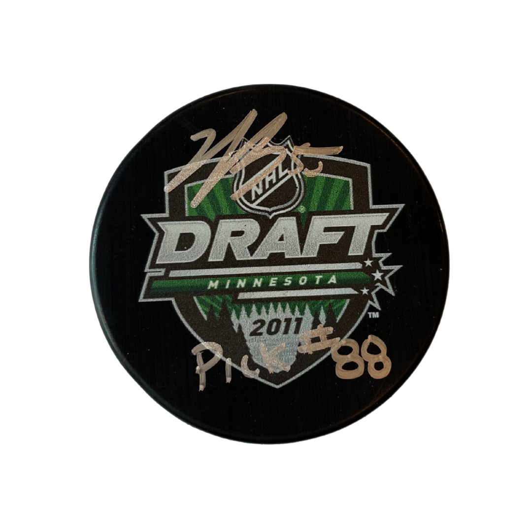 Jordan Binnington St Louis Blues Autographed 2011 Draft Puck w/ "#88 Pick" Inscription - Fanatics COA