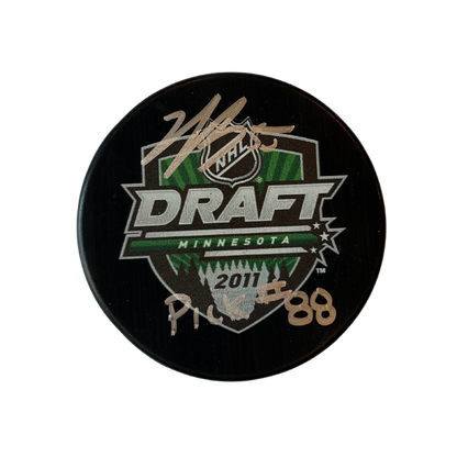 Jordan Binnington St Louis Blues Autographed 2011 Draft Puck w/ "#88 Pick" Inscription - Fanatics COA