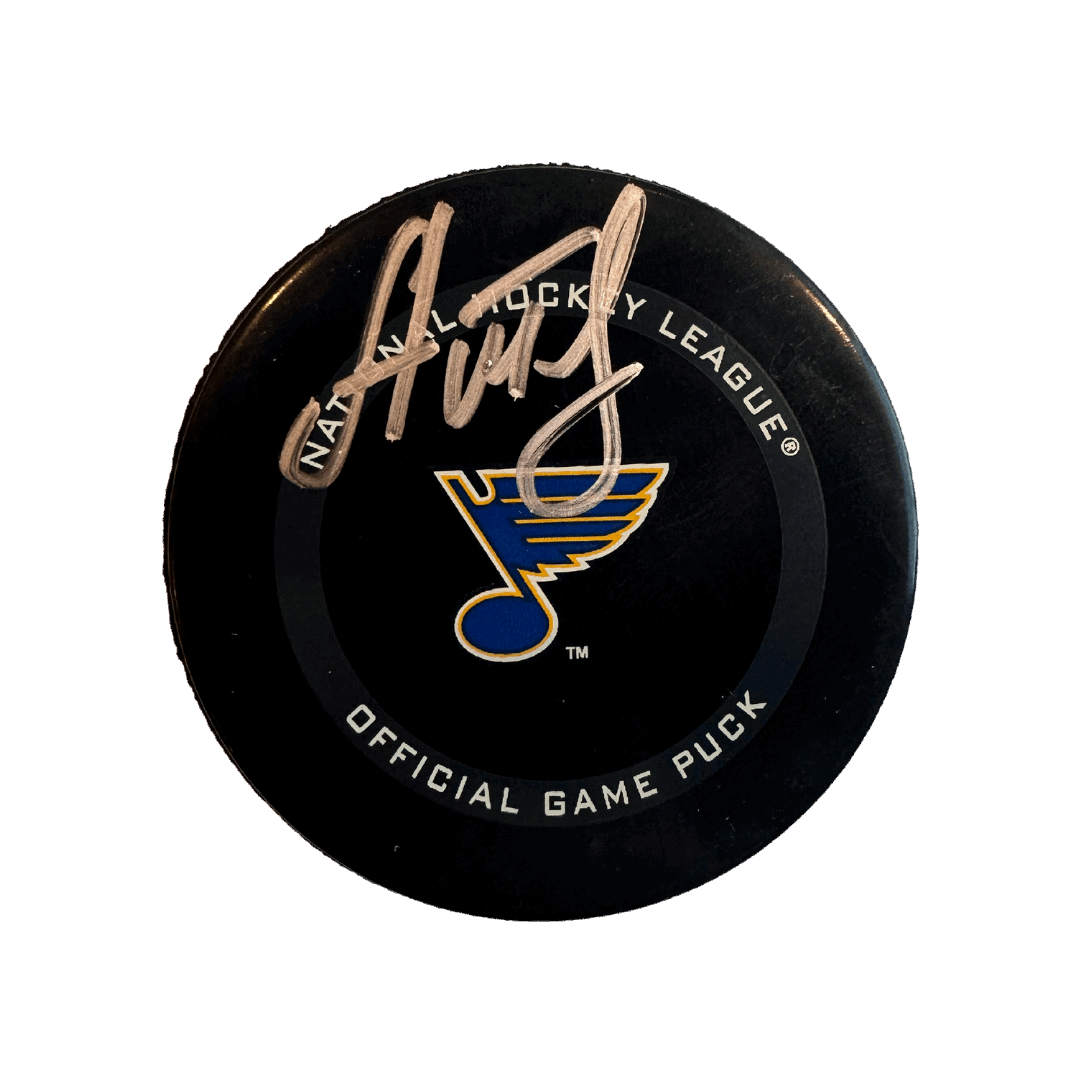 Alexei Toropchenko St Louis Blues Autographed Official Game Puck - Fan Cave COA