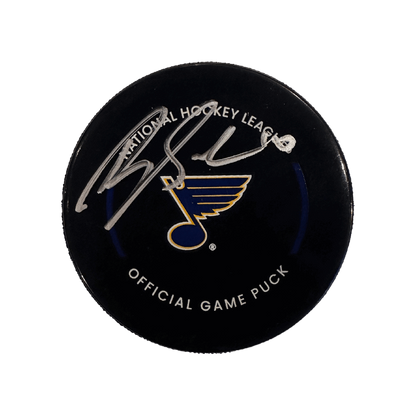 Brayden Schenn St Louis Blues Autographed 2022-2023 Official Game Puck - JSA COA