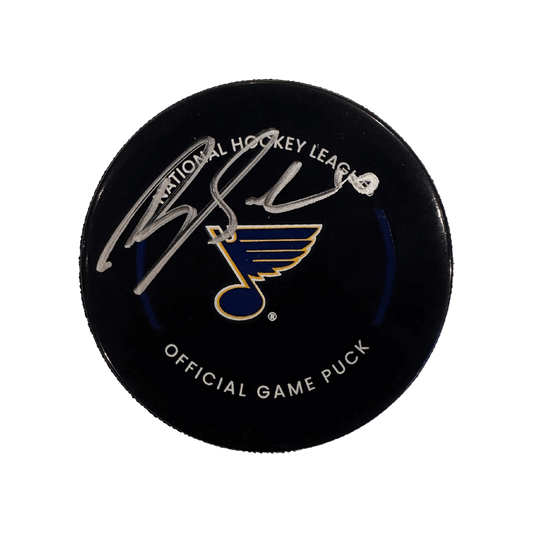 Brayden Schenn St Louis Blues Autographed 2022-2023 Official Game Puck - JSA COA