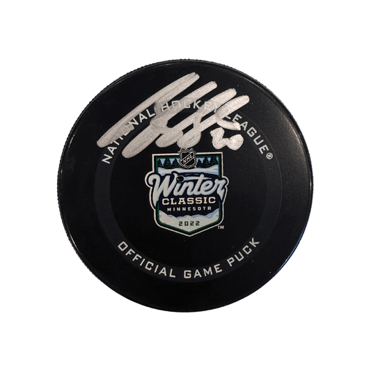 Brandon Saad St Louis Blues Autographed 2022 Winter Classic Official Game Puck - JSA COA