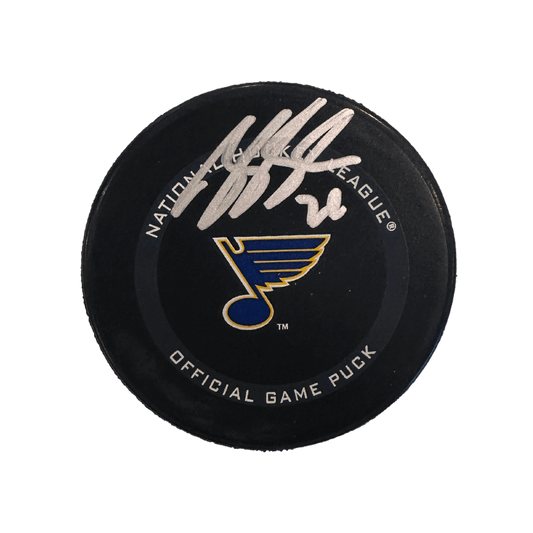 Brandon Saad St Louis Blues Autographed Official Game Puck - JSA COA