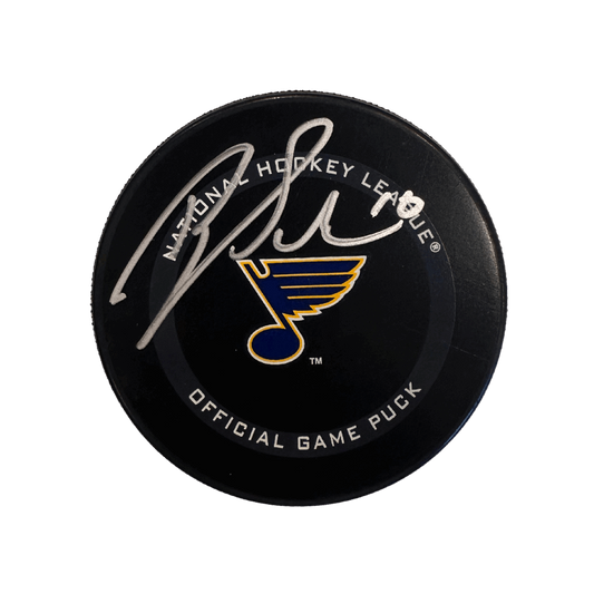 Brayden Schenn St Louis Blues Autographed Official Game Puck - JSA COA