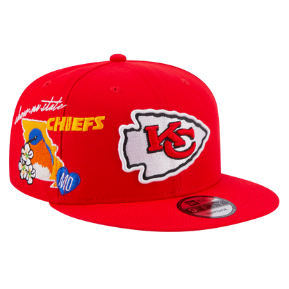 Kansas City Chiefs Icon Patch New Era Red 9FIFTY Adjustable Snapback Hat