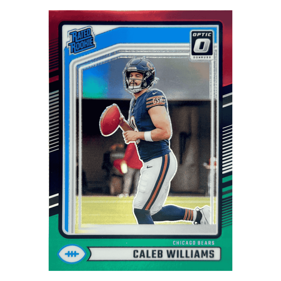 Caleb Williams 2024 Panini Donruss Optic Preview Red & Green Rookie RC Card #327