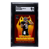 Michael Penix Jr SGC 9 2024 Panini Donruss Red Hot Rookies Card #RHR-MPJ