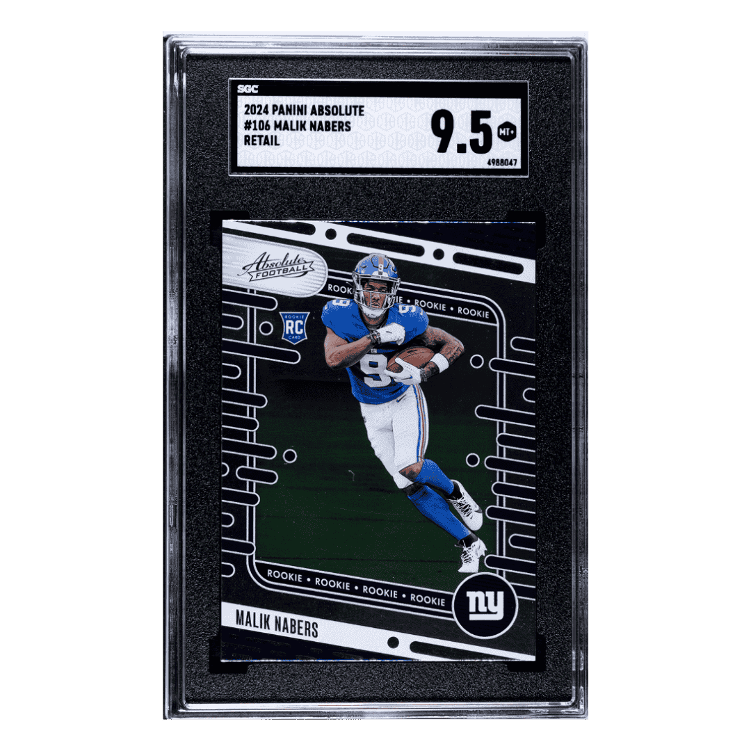 Malik Nabers SGC 9.5 2024 Panini Absolute Retail Rated Rookie Card #106