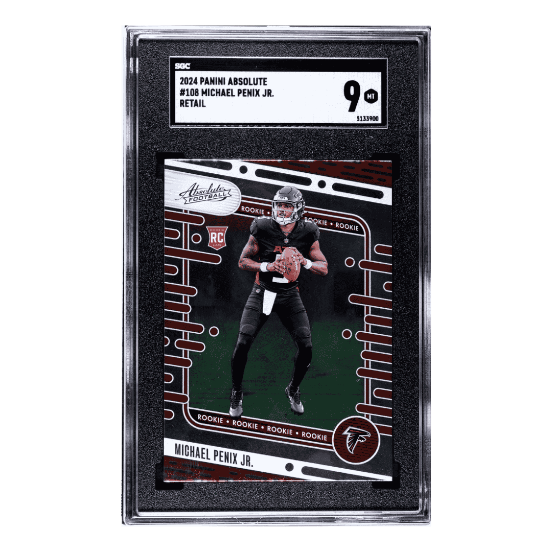 Michael Penix Jr SGC 9 2024 Panini Absolute Retail Rookie RC Card #108