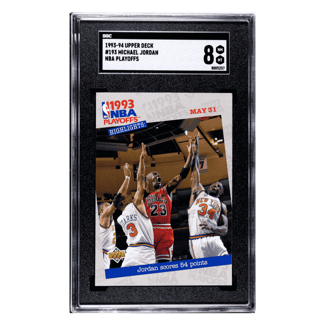 Michael Jordan SGC 8 1993-94 Upper Deck NBA Playoffs Card #193