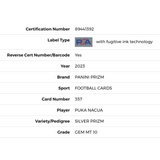 Puka Nacua PSA 10 2023 Panini Prizm Silver Rookie RC Card #357