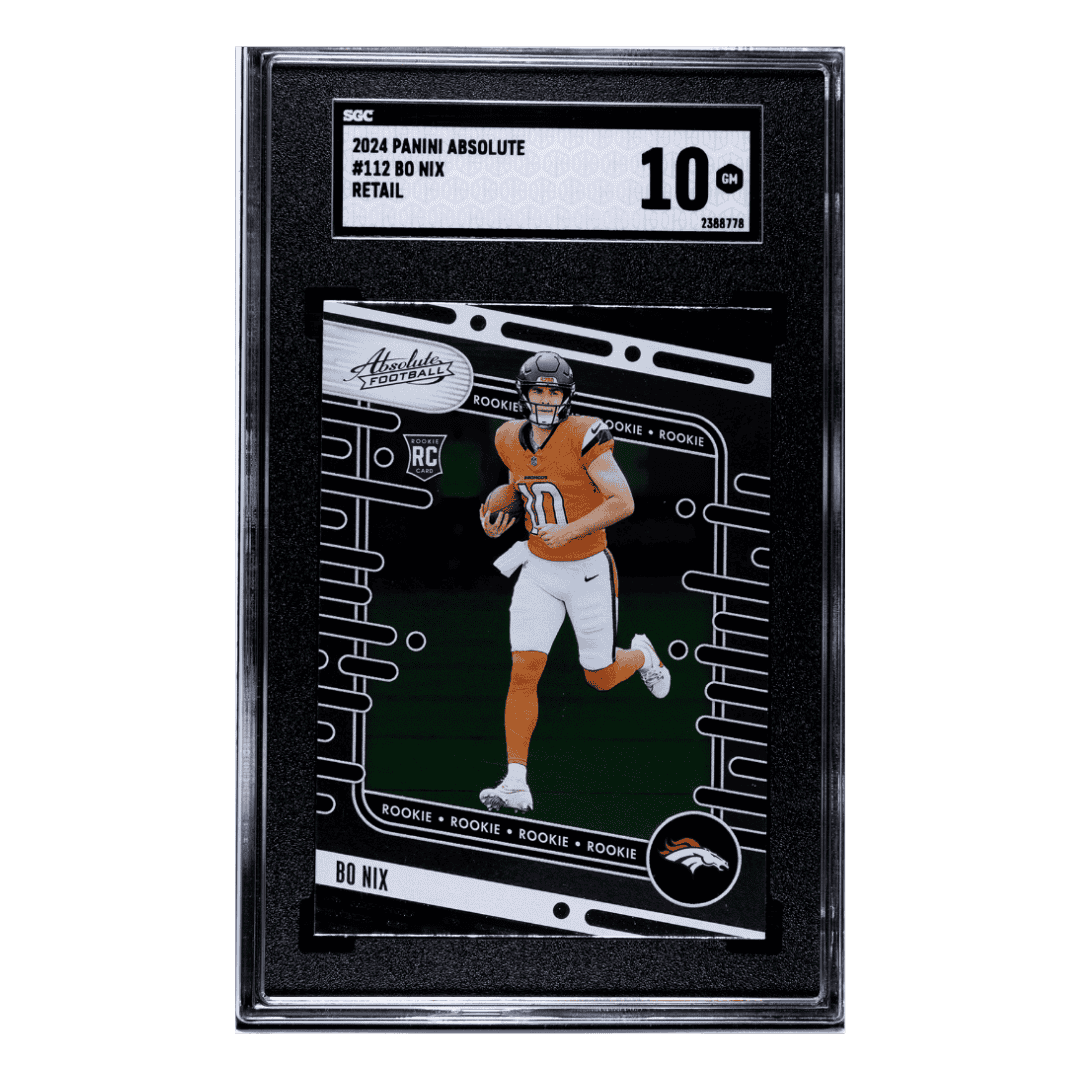 Bo Nix SGC 10 2024 Panini Absolute Retail Rookie RC Card #112