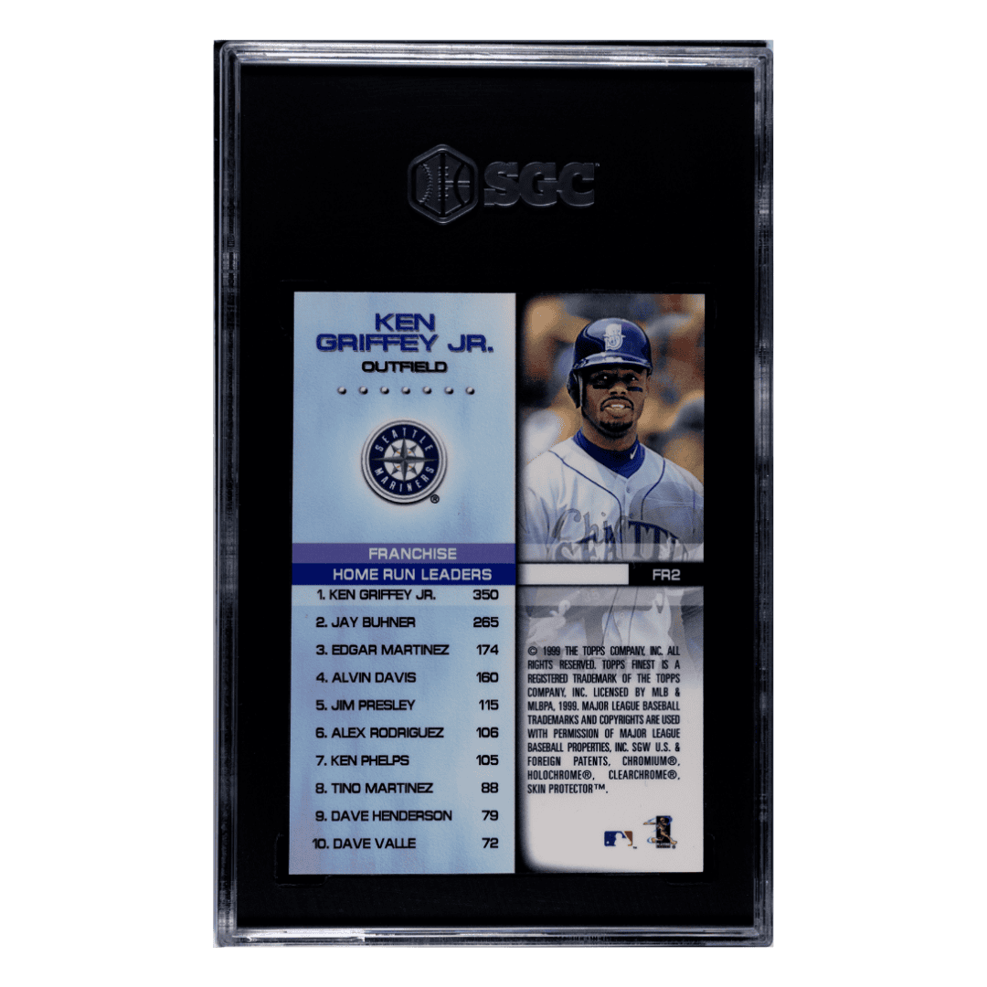 Ken Griffey Jr SGC 8 1999 Topps Finest Franchise Records Card #FR2