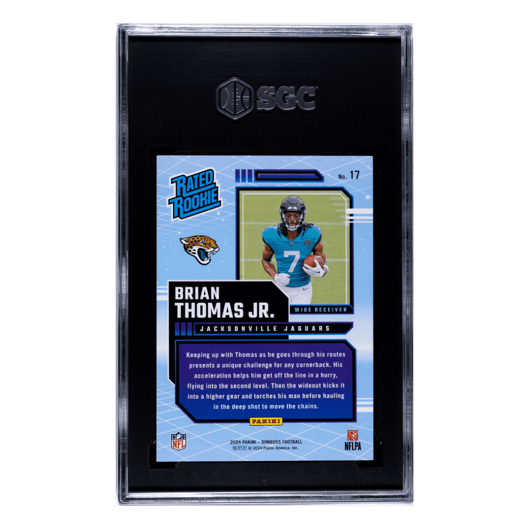 Brian Thomas Jr SGC 10 2024 Panini Donruss Retro Rated Rookie Card #17