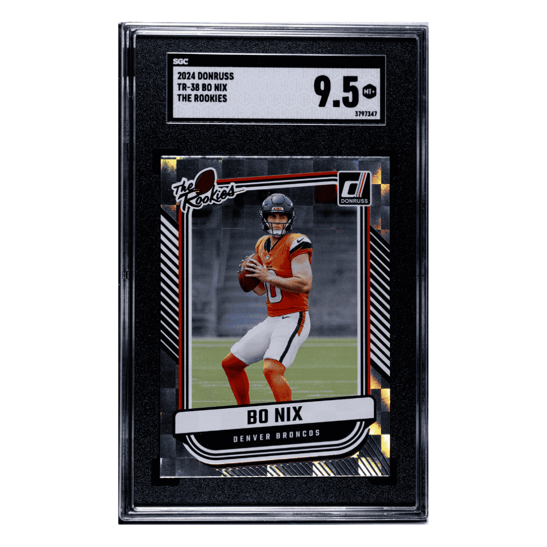 Bo Nix SGC 9.5 2024 Panini Donruss The Rookies RC Card #TR-38