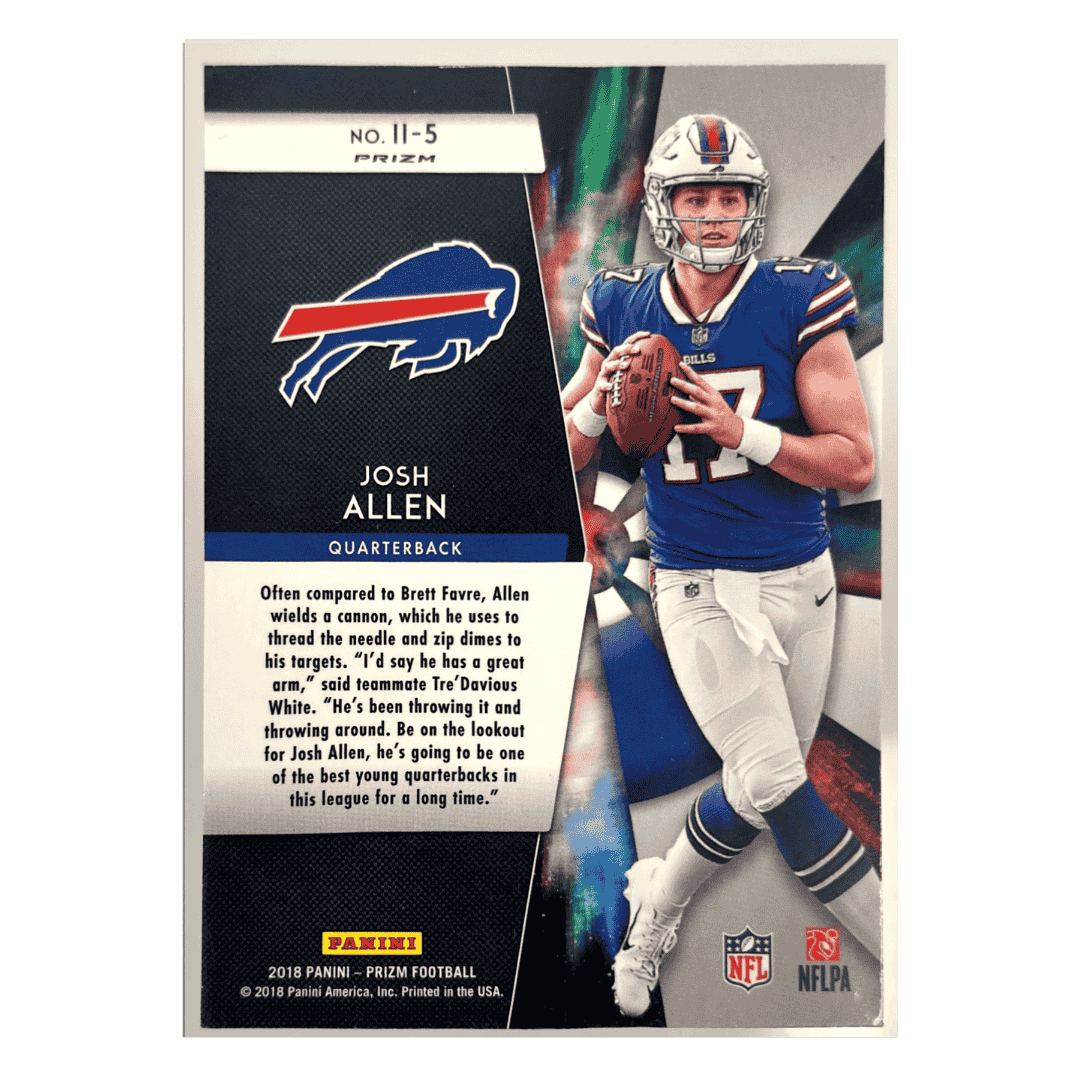 Josh Allen 2018 Panini Prizm Instant Impact Silver Prizm Rookie Card #II-5