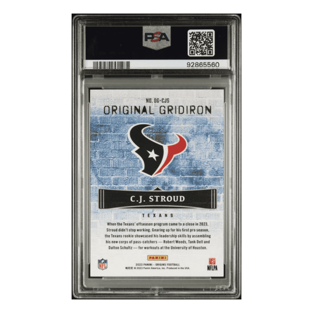 C.J. Stroud PSA 10 2023 Panini Origins Original Gridiron Card #OGCJS