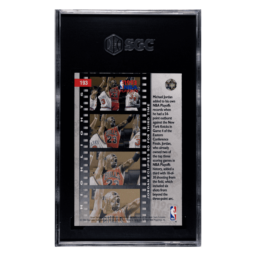 Michael Jordan SGC 8 1993-94 Upper Deck NBA Playoffs Card #193