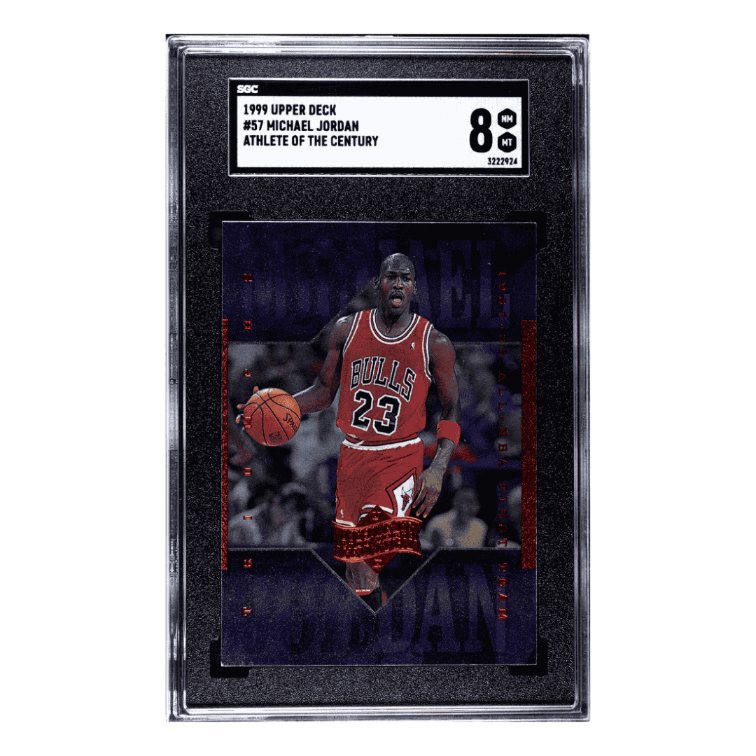 Michael Jordan SGC 8 1999 Upper Deck Athlete of the Century Card #57