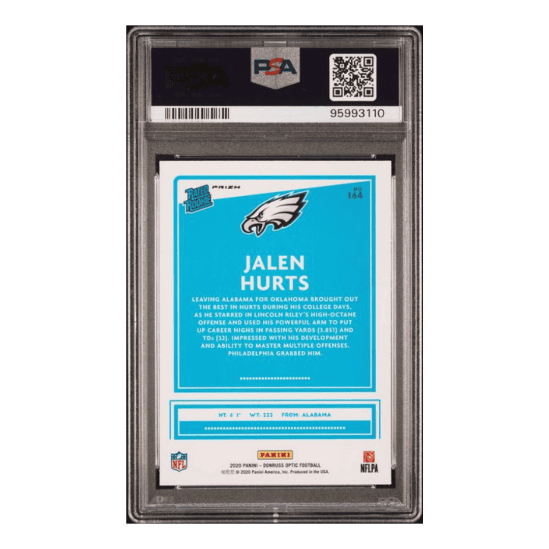 Jalen Hurts PSA 9 2020 Panini Donruss Optic Holo Card #164