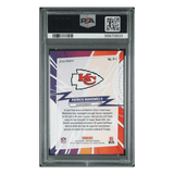 Patrick Mahomes PSA 8 2023 Panini Prestige Heroes - Purple Xtra Points Card #H1