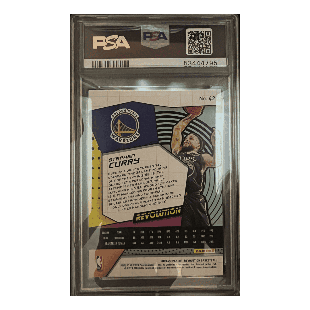 Steph Curry PSA 10 2019 Panini Revolution Card #42