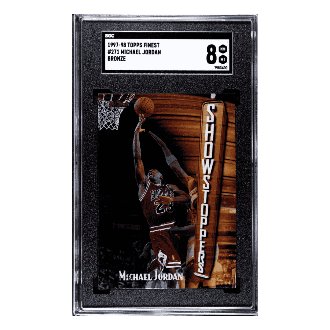 Michael Jordan SGC 8 1997-98 Topps Finest Bronze Card #271