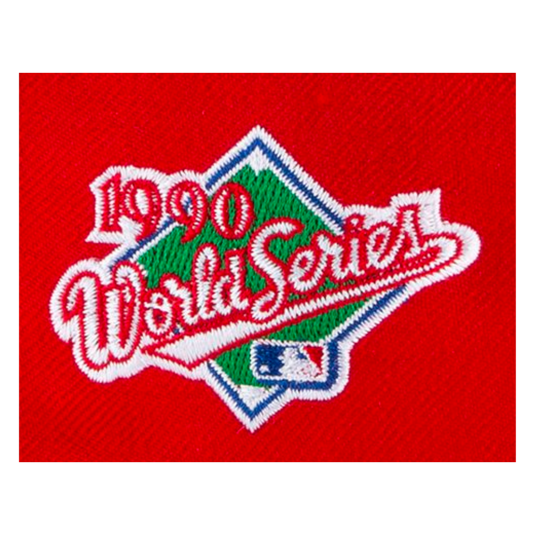 Shop New Era 59Fifty Cincinnati Reds 1990 World Series Wool Hat 11941904  red